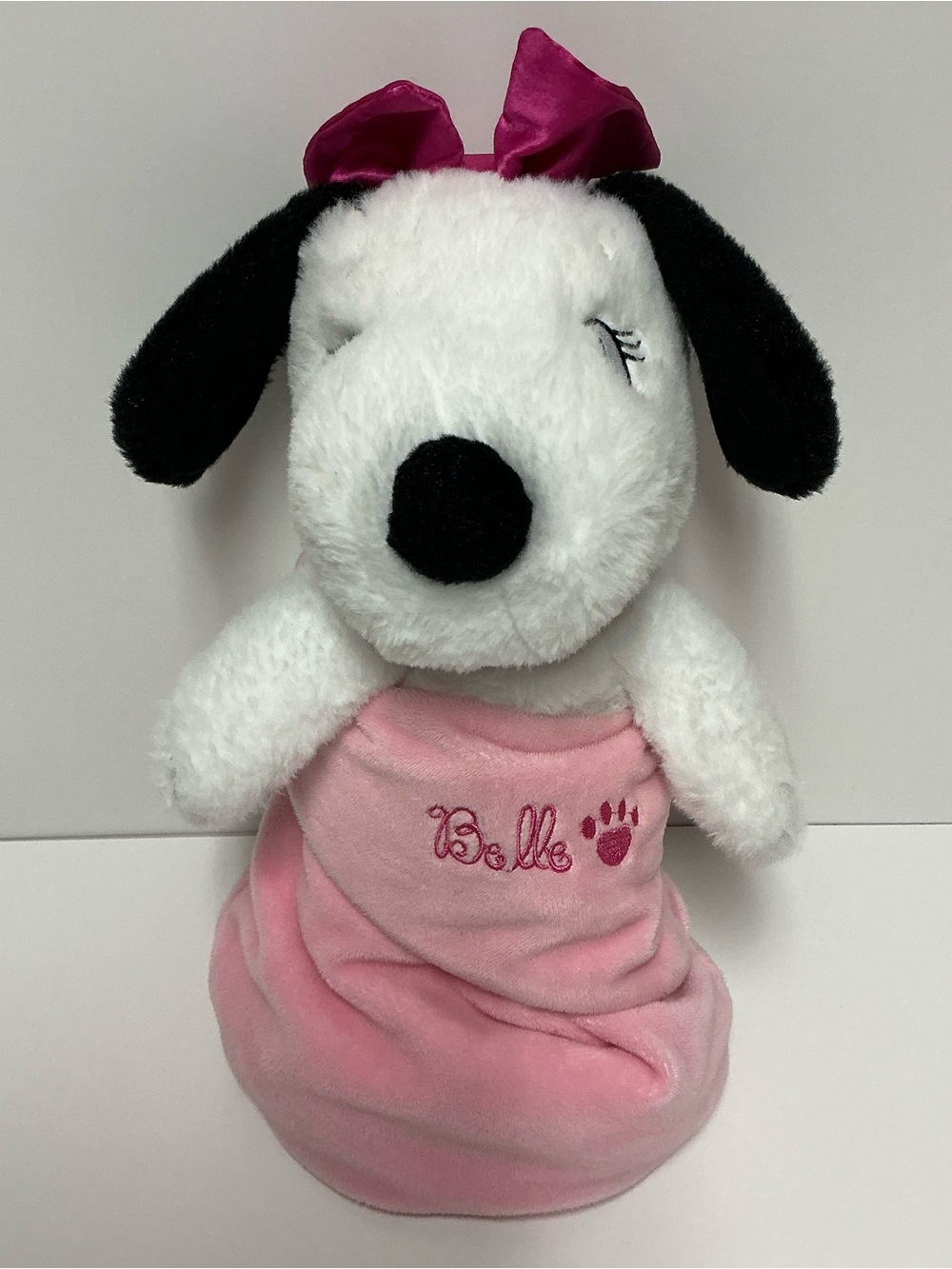 Peanuts Snoopy Sister Belle Plush in Pink Swaddle Blanket Cedar Fair